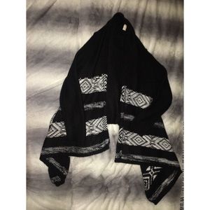 Thick black and white cardigan